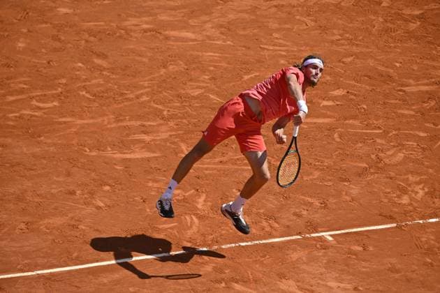 Tennis - Rolex Monte Carlo 2024 - ATP, Tennis Herren - Stefanos Tsitsipas - Grece TENNIS - Rolex Monte Carlo 2024 - MC - 11 04 2024 ChrysleneCaillaud Panoramic 