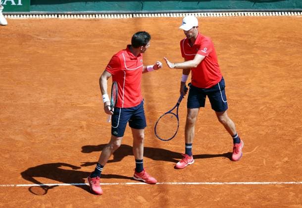 ROLEX MONTE-CARLO MASTERS HUITIEMES PHOTOPQR NICE MATIN Jean François Ottonello ; Roquebrune-Cap-Martin ; 11 04 2024 ; ROLEX MONTE-CARLO MASTERS HUITIEMES - double - Nicolas Mahut et Edouard Roger-Vasselin Roquebrune-Cap-Martin France  Copyright: xPHOTOPQR NICExMATIN MAXPPPxJeanxFrançoisxOttonellox 20240411NIM2864 20240411NIM2864