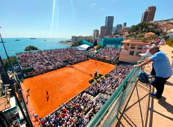ROLEX MONTE-CARLO MASTERS HUITIEMES PHOTOPQR NICE MATIN Jean François Ottonello ; Roquebrune-Cap-Martin ; 11 04 2024 ; ROLEX MONTE-CARLO MASTERS HUITIEMES - ambiance - vue court des princes Roquebrune-Cap-Martin France  Copyright: xPHOTOPQR NICExMATIN MAXPPPxJeanxFrançoisxOttonellox 20240411NIM2895 20240411NIM2895