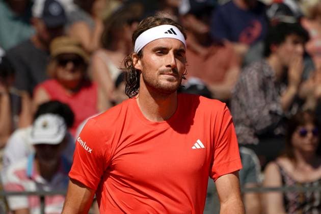 Stefanos Tsisipas (Grece) TENNIS : Monaco Rolex Master 1000 - 8eme de finale - Monaco - 11 04 2024 NorbertScanella Panoramic 