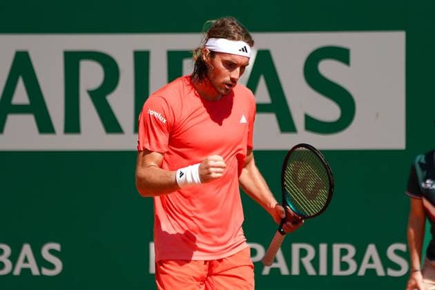 Stefanos Tsisipas (Grece) TENNIS : Monaco Rolex Master 1000 - 8eme de finale - Monaco - 11 04 2024 NorbertScanella Panoramic 