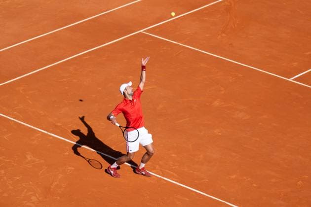 Rolex Monte-Carlo Masters - Day Five MONTE-CARLO, MONACO - APRIL 11: Novak Djokovic of Serbia in action against Lorenzo Musetti of Italy during their third round match on day six of the Rolex Monte-Carlo Masters at Monte-Carlo Country Club on April 11, 2024 in Monte-Carlo, Monaco. (Photo by Andy Astfalck) Copyright: xBEAUTIFULxSPORTS Astfalckx