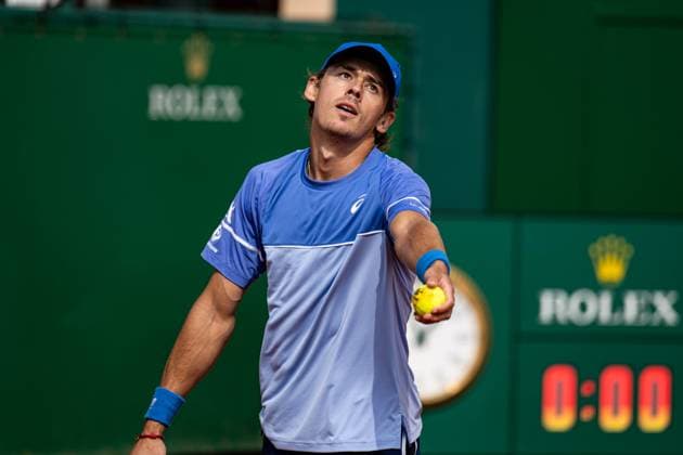 Rolex Monte-Carlo Masters - Day Five MONTE-CARLO, MONACO - APRIL 11: Alex de Minaur of Australia in action against Alexei Papyrin of Australia during their third round match on day six of the Rolex Monte-Carlo Masters at Monte-Carlo Country Club on April 11, 2024 in Monte-Carlo, Monaco. (Photo by Andy Astfalck) Copyright: xBEAUTIFULxSPORTS Astfalckx