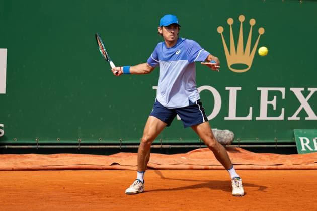 Rolex Monte-Carlo Masters - Day Five MONTE-CARLO, MONACO - APRIL 11: Alex de Minaur of Australia in action against Alexei Papyrin of Australia during their third round match on day six of the Rolex Monte-Carlo Masters at Monte-Carlo Country Club on April 11, 2024 in Monte-Carlo, Monaco. (Photo by Andy Astfalck) Copyright: xBEAUTIFULxSPORTS Astfalckx