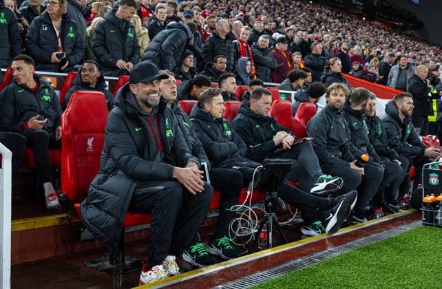 Football - UEFA Europa League - Quarter-Final 1st Leg - Liverpool FC v BC Atalanta LIVERPOOL, ENGLAND - Thursday, April 11, 2024: Liverpool s manager Jürgen Klopp before the UEFA Europa League Quarter-Final 1st Leg match between Liverpool FC and BC Atalanta at Anfield. (Photo by David Rawcliffe Propaganda) LIVERPOOL Anfield MERSEYSIDE ENGLAND  Copyright: xDavidxRawcliffex P2024-04-11-Liverpool_Atalanta-22