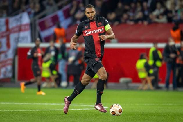 UEFA Europa League, Bayer 04 Leverkusen vs. West Ham United, 11.04.2024 Leverkusen, Germany - April 11: Jonathan Tah (Bayer 04 Leverkusen, 4) during the UEFA Europa Leeague quarter finals between UEFA Europa League, Bayer 04 Leverkusen vs. West Ham United at BayArena on April 11, 2024 in Leverkusen, Germany. DFL REGULATIONS PROHIBIT ANY USE OF PHOTOGRAPHS AS IMAGE SEQUENCES AND OR QUASI-VIDEO. Copyright: xBEAUTIFULxSPORTS AxelxKohringx