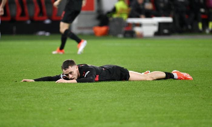 Florian Wirtz (Bayer 04 Leverkusen) 11.04.2024, Fussball Europa League, Saison 2023 2024, Viertelfinale Hinspiel, Bayer 04 Leverkusen - West Ham United Leverkusen BayArena Nordrhein Westfalen Deutschland