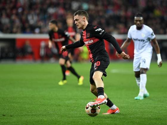 11.04.2024, Leverkusen, Germany, BayARENA, Bayer Leverkusen vs West Ham United - UEFA Europa League 2023 2024 - Quarter-finals First Leg, Florian Wirtz (Bayer 04 Leverkusen) in Aktion, am Ball, Einzelaktion (Foto Ralf Treese) Leverkusen BayARENA North Rhine-Westphalia Germany