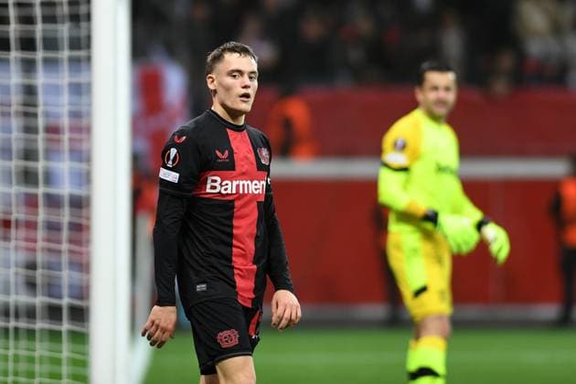 11.04.2024, Leverkusen, Germany, BayARENA, Bayer Leverkusen vs West Ham United - UEFA Europa League 2023 2024 - Quarter-finals First Leg, Florian Wirtz (Bayer 04 Leverkusen) schaut (Foto Ralf Treese) Leverkusen BayARENA North Rhine-Westphalia Germany