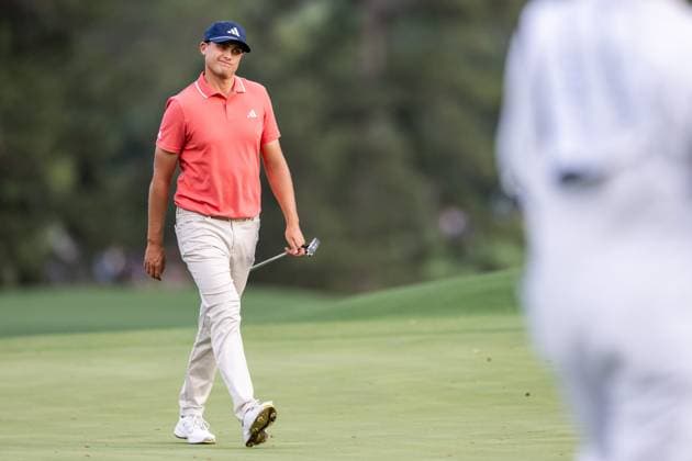 240411 Ludvig Aberg of Sweden during the first round of the 2024 Masters Golf Tournament on April 11, 2024 in Augusta. Photo: Petter Arvidson BILDBYRAN kod PA PA0792 bbeng golf masters the masters Augusta us masters sverige depp Copyright: PETTERxARVIDSON BB240411PA123