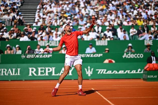 Monaco Rolex Masters Novak Djokovic (SRB) during his second round match at the Monaco Rolex Masters in Monte Carlo, on April, 11, 2024. Photo by Corinne Dubreuil ABACAPRESS.COM Monaco Monaco  Copyright: xDubreuilxCorinne ABACAx