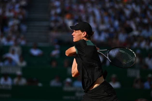 Monaco Rolex Masters Jannik Sinner (ITA) during his second round match at the Monaco Rolex Masters in Monte Carlo, on April, 11, 2024. Photo by Corinne Dubreuil ABACAPRESS.COM Monaco Monaco  Copyright: xDubreuilxCorinne ABACAx