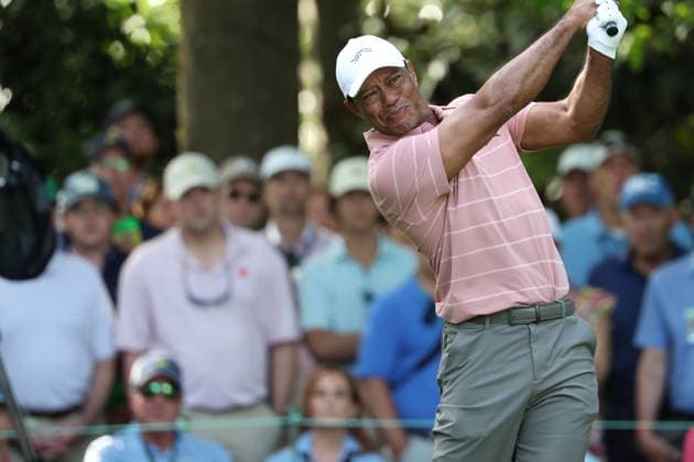 United States Tiger Woods on the 7th hole during the day 1 of the 2024 Masters golf tournament at the Augusta National Golf Club in Augusta, Georgia, United States, on April 11, 2024. Noxthirdxpartyxsales  (249904120)