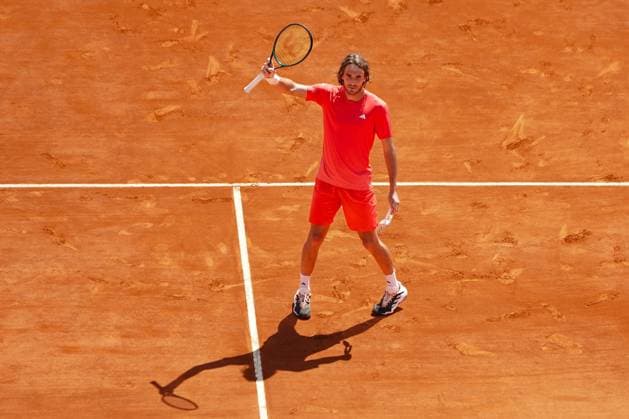 Stefanos Tsisipas (Grece) TENNIS : Monaco Rolex Masters - 1 4 de finale - Monaco - 12 04 2024 NorbertScanella Panoramic 