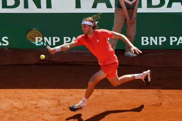 Stefanos Tsisipas (Grece) TENNIS : Monaco Rolex Masters - 1 4 de finale - Monaco - 12 04 2024 NorbertScanella Panoramic 