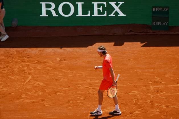 Stefanos Tsisipas (Grece) TENNIS : Monaco Rolex Masters - 1 4 de finale - Monaco - 12 04 2024 NorbertScanella Panoramic 
