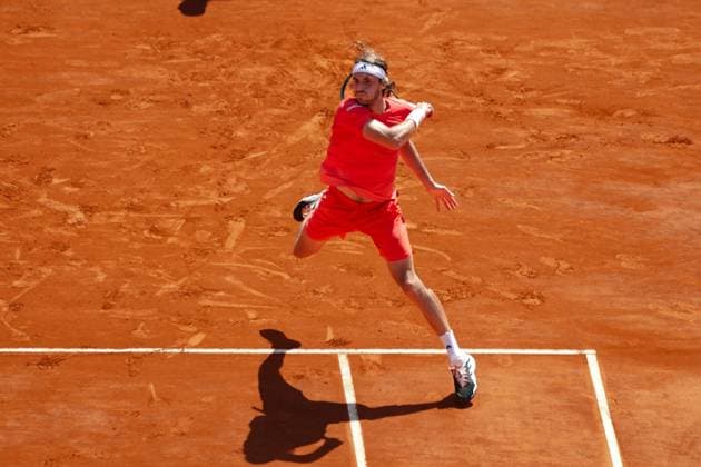 Stefanos Tsisipas (Grece) TENNIS : Monaco Rolex Masters - 1 4 de finale - Monaco - 12 04 2024 NorbertScanella Panoramic 