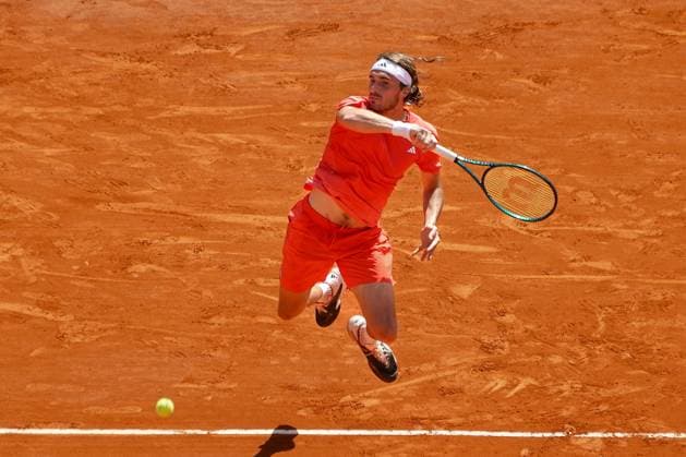 Stefanos Tsisipas (Grece) TENNIS : Monaco Rolex Masters - 1 4 de finale - Monaco - 12 04 2024 NorbertScanella Panoramic 