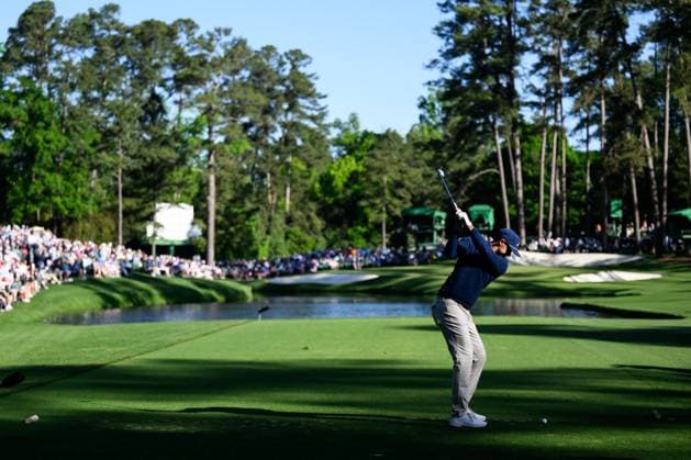 240412 Ludvig Aberg of Sweden during the second round of the 2024 Masters Golf Tournament on April 12, 2024 in Augusta. Photo: Petter Arvidson BILDBYRAN kod PA PA0793 bbeng golf masters the masters augusta us masters Copyright: PETTERxARVIDSON BB240412PA006