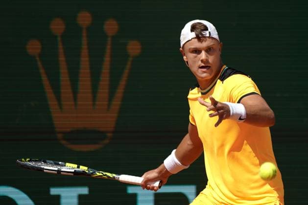 Holger Rune (Danemark) TENNIS : Monaco Rolex Masters - 1 4 de finale - Monaco - 12 04 2024 NorbertScanella Panoramic 