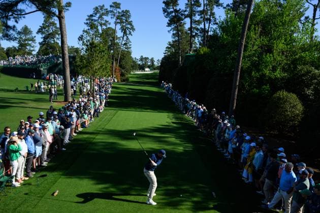 240412 Ludvig Aberg of Sweden during the second round of the 2024 Masters Golf Tournament on April 12, 2024 in Augusta. Photo: Petter Arvidson BILDBYRAN kod PA PA0793 bbeng golf masters the masters augusta us masters Copyright: PETTERxARVIDSON BB240412PA021