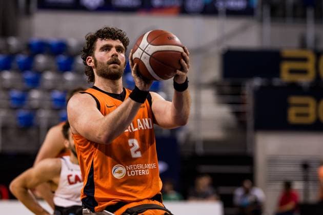 2024 IWBF Men’s Repechage: Kanda - Niederlande; 12.04.2024 Mendel Op Den Orth (Niederlande, 2) an der Freiwurflinie 2024 IWBF Men’s Repechage: Kanda - Niederlande, Azur Arena, Antibes Copyright: xBEAUTIFULxSPORTS Wunderlx