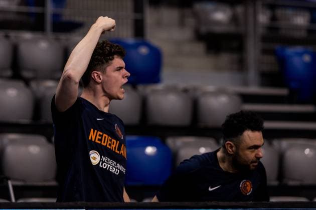 2024 IWBF Men’s Repechage: Kanda - Niederlande; 12.04.2024 Arie Twigt (Niederlande, 17) jubelt 2024 IWBF Men’s Repechage: Kanda - Niederlande, Azur Arena, Antibes Copyright: xBEAUTIFULxSPORTS Wunderlx