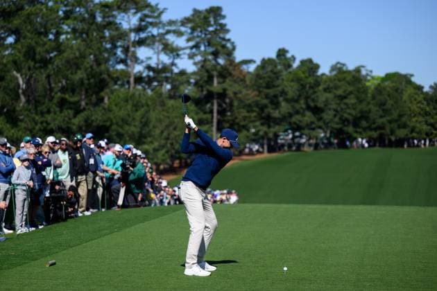 240412 Ludvig Aberg of Sweden during the second round of the 2024 Masters Golf Tournament on April 12, 2024 in Augusta. Photo: Petter Arvidson BILDBYRAN kod PA PA0793 bbeng golf masters the masters augusta us masters Copyright: PETTERxARVIDSON BB240412PA037