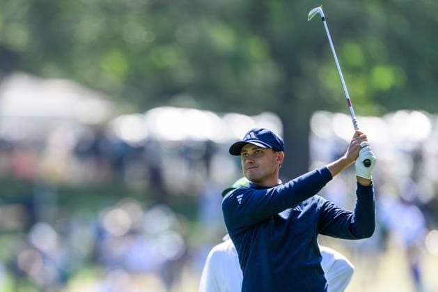 240412 Ludvig Aberg of Sweden during the second round of the 2024 Masters Golf Tournament on April 12, 2024 in Augusta. Photo: Petter Arvidson BILDBYRAN kod PA PA0793 bbeng golf masters the masters augusta us masters Copyright: PETTERxARVIDSON BB240412PA039