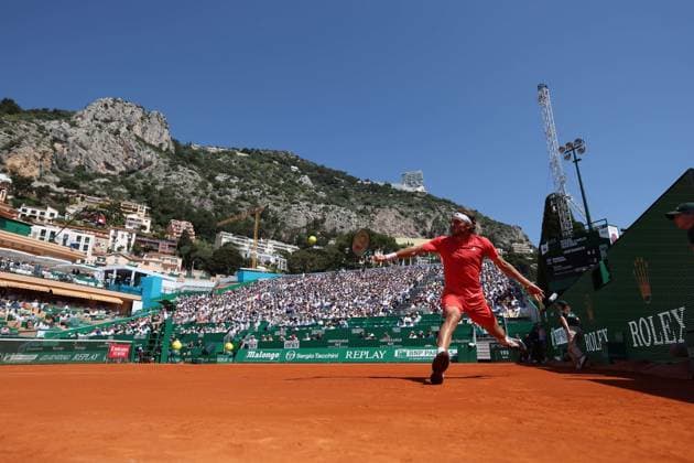 Stefanos Tsitsipas (Gre) TENNIS : Rolex Monte Carlo Masters - 12 04 2024 AntoineCouvercelle Panoramic 