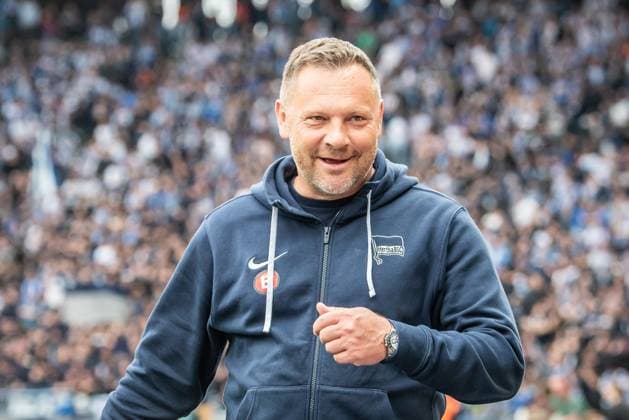 2. Fußball Bundesliga, Hertha BSC vs Hansa Rostock; Berlin, 12.04.2024 Pal Dardai (Trainer Hertha BSC) 2. Fußball Bundesliga, Hertha BSC vs Hansa Rostock, Olympiastadion, Berlin, 12.04.2024 DFL REGULATIONS PROHIBIT ANY USE OF PHOTOGRAPHS AS IMAGE SEQUENCES AND OR QUASI-VIDEO.