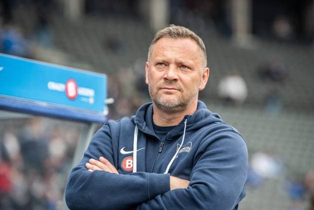 2. Fußball Bundesliga, Hertha BSC vs Hansa Rostock; Berlin, 12.04.2024 Pal Dardai (Trainer Hertha BSC) 2. Fußball Bundesliga, Hertha BSC vs Hansa Rostock, Olympiastadion, Berlin, 12.04.2024 DFL REGULATIONS PROHIBIT ANY USE OF PHOTOGRAPHS AS IMAGE SEQUENCES AND OR QUASI-VIDEO.