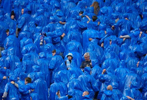 Germany, Berlin, 12.04.2024, Olympic Stadium, Hertha BSC vs FC Hansa Rostock - 2. Bundesliga, Hansa Rostock fans Berlin Olympic Stadium Berlin Germany