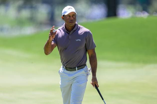 240412 Tiger Woods of USA during the second round of the 2024 Masters Golf Tournament on April 12, 2024 in Augusta. Photo: Petter Arvidson BILDBYRAN kod PA PA0793 bbeng golf masters the masters augusta us masters Copyright: PETTERxARVIDSON BB240412PA053
