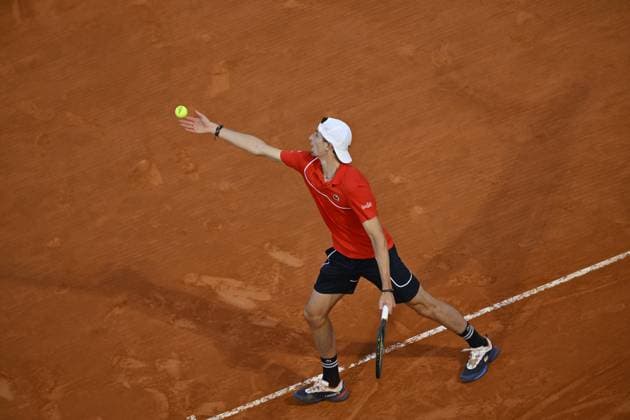 Tennis - Rolex Monte Carlo 2024 - ATP, Tennis Herren - Ugo Humbert - France TENNIS - Rolex Monte Carlo 2024 - MC - 12 04 2024 ChrysleneCaillaud Panoramic 