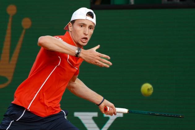 Ugo Umbert (France) TENNIS : Monaco Rolex Masters - 1 4 de finale - Monaco - 12 04 2024 NorbertScanella Panoramic 