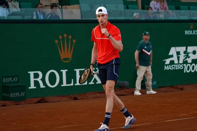 Ugo Umbert (France) TENNIS : Monaco Rolex Masters - 1 4 de finale - Monaco - 12 04 2024 NorbertScanella Panoramic 