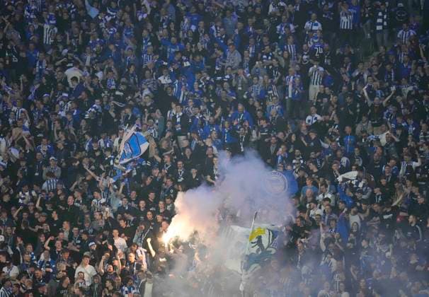 Germany, Berlin, 12.04.2024, Olympic Stadium, Hertha BSC vs FC Hansa Rostock - 2. Bundesliga, Hertha Berlin fans Berlin Olympic Stadium Berlin Germany
