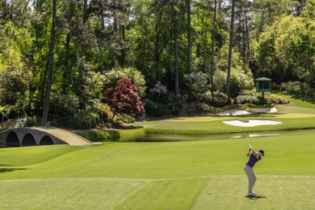 240412 Ludvig Aberg of Sweden during the second round of the 2024 Masters Golf Tournament on April 12, 2024 in Augusta. Photo: Petter Arvidson BILDBYRAN kod PA PA0793 bbeng golf masters the masters Augusta us masters Copyright: PETTERxARVIDSON BB240412PA106