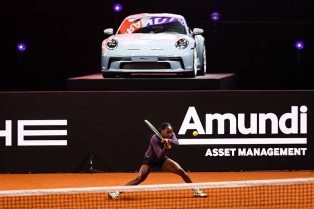 Coco Gauff beim Training during training Porsche Tennis Grand Prix GP Stuttgart 2024, Porsche-Arena, 13.04.2024 GER Porsche Tennis Grand Prix GP Stuttgart 2024 Porsche-Arena, 13.04.2024 Stuttgart Copyright: xEibner-Pressefoto RogerxBuerkex EP