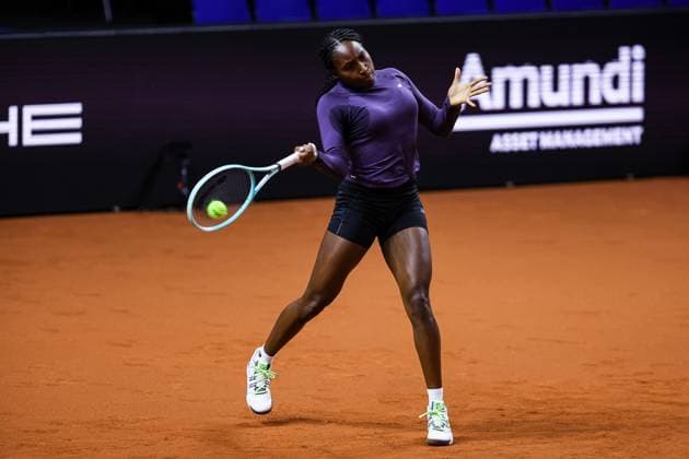 Coco Gauff beim Training during training Porsche Tennis Grand Prix GP Stuttgart 2024, Porsche-Arena, 13.04.2024 GER Porsche Tennis Grand Prix GP Stuttgart 2024 Porsche-Arena, 13.04.2024 Stuttgart Copyright: xEibner-Pressefoto RogerxBuerkex EP