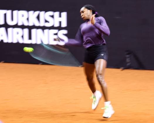 Coco Gauff beim Training during training Porsche Tennis Grand Prix GP Stuttgart 2024, Porsche-Arena, 13.04.2024 GER Porsche Tennis Grand Prix GP Stuttgart 2024 Porsche-Arena, 13.04.2024 Stuttgart Copyright: xEibner-Pressefoto RogerxBuerkex EP