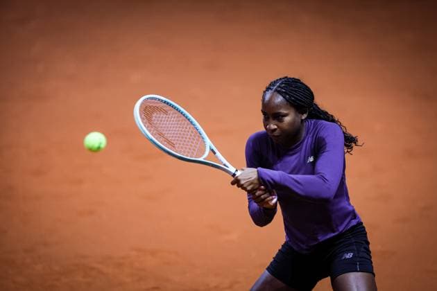 Coco Gauff beim Training during training Porsche Tennis Grand Prix GP Stuttgart 2024, Porsche-Arena, 13.04.2024 GER Porsche Tennis Grand Prix GP Stuttgart 2024 Porsche-Arena, 13.04.2024 Stuttgart Copyright: xEibner-Pressefoto RogerxBuerkex EP