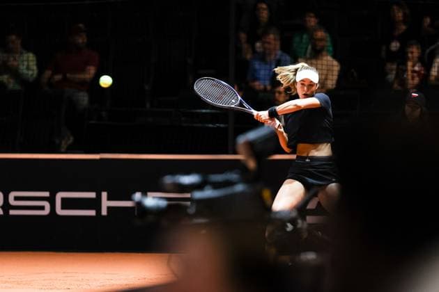 Anna Kalinskaya (RUS) Porsche Tennis Grand Prix GP Stuttgart 2024, Porsche-Arena, 13.04.2024 GER Porsche Tennis Grand Prix GP Stuttgart 2024 Porsche-Arena, 13.04.2024 Stuttgart Copyright: xEibner-Pressefoto RogerxBuerkex EP