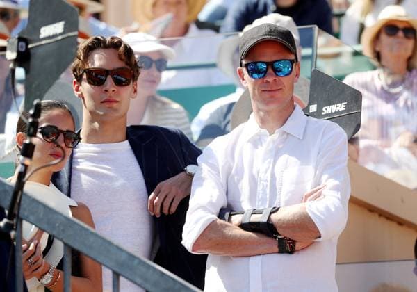 PEOPLE ROLEX MONTE-CARLO MASTERS PHOTOPQR NICE MATIN Jean François Ottonello ; Roquebrune-Cap-Martin ; 13 04 2024 ; Demi-finale Rolex Monte-Carlo Masters - people - George Russell et sa compagne Carmen Montero Mundt avec Chris Froome Roquebrune-Cap-Martin France  Copyright: xPHOTOPQR NICExMATIN MAXPPPxJeanxFrançoisxOttonellox 20240413NIM7540 20240413NIM7540
