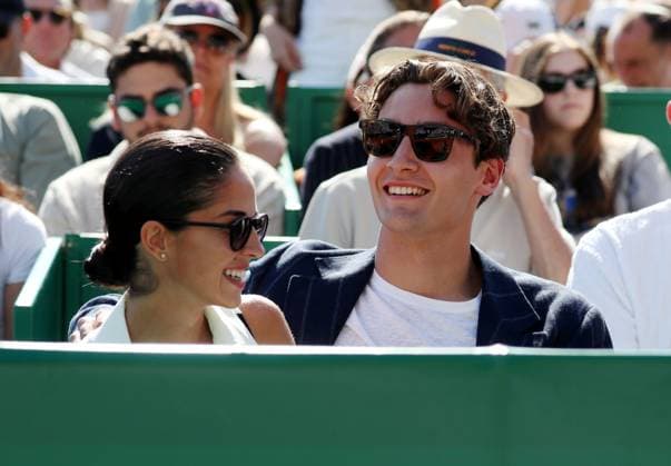 Tennis, ATP-Turnier in Monte Carlo PEOPLE ROLEX MONTE-CARLO MASTERS PHOTOPQR NICE MATIN Jean François Ottonello ; Roquebrune-Cap-Martin ; 13 04 2024 ; Demi-finale Rolex Monte-Carlo Masters - people - George Russell et sa compagne Carmen Montero Mundt Roquebrune-Cap-Martin France  Copyright: xPHOTOPQR NICExMATIN MAXPPPxJeanxFrançoisxOttonellox 20240413NIM7543 20240413NIM7543