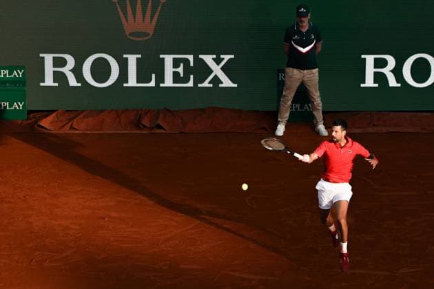 Novak Djokovic (Serbie) TENNIS : Monaco Rolex Masters - 1 2 de finale - Monaco - 13 04 2024 NorbertScanella Panoramic 