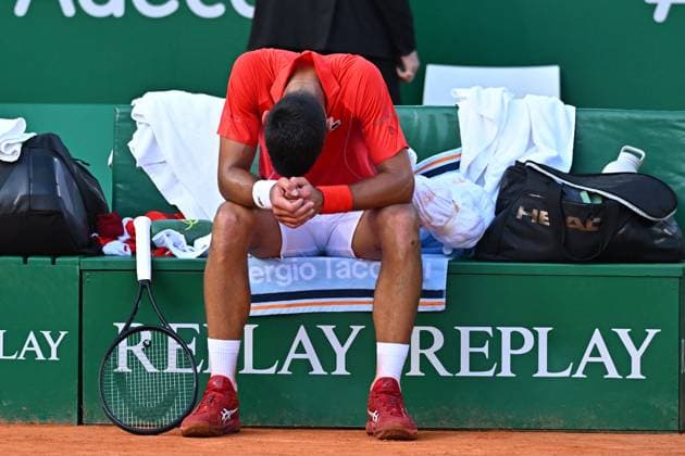 Monaco Rolex Masters Novak Djokovic (SRB) during his semi final match at the Monaco Rolex Masters in Monte Carlo, on April, 13, 2024. Photo by Corinne Dubreuil ABACAPRESS.COM Monte-Carlo Monaco  Copyright: xDubreuilxCorinne ABACAx