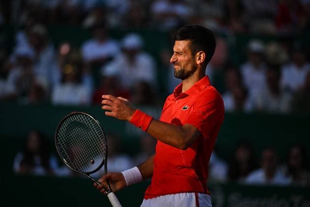 Monaco Rolex Masters Novak Djokovic (SRB) during his semi final match at the Monaco Rolex Masters in Monte Carlo, on April, 13, 2024. Photo by Corinne Dubreuil ABACAPRESS.COM Monte-Carlo Monaco  Copyright: xDubreuilxCorinne ABACAx