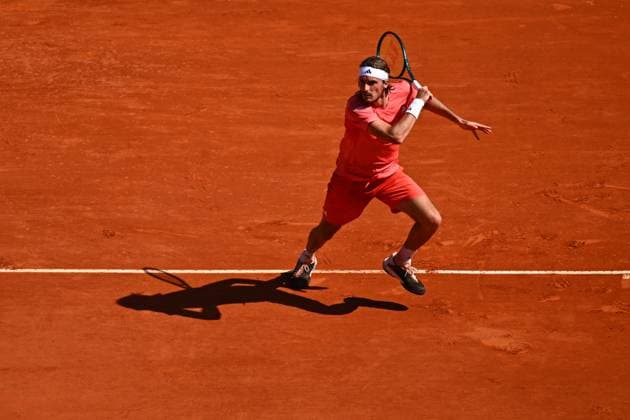 Monaco Rolex Masters Stefanos Tsitsipas (GRE) during his semi final match at the Monaco Rolex Masters in Monte Carlo, on April, 13, 2024. Photo by Corinne Dubreuil ABACAPRESS.COM Monte-Carlo Monaco  Copyright: xDubreuilxCorinne ABACAx